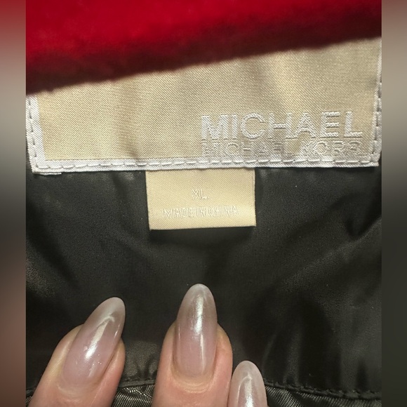 Michael Kors Faux Fur Trim Removable Hood Jade Green Down Coat XL - Picture 6 of 8